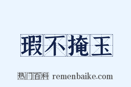 瑕不掩玉是什么意思的图片
